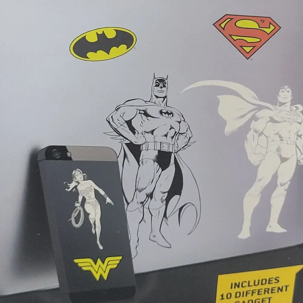 DC Marvel Stickers Decals Batman Wonder Woman SuperMan Waterproof Removable Set